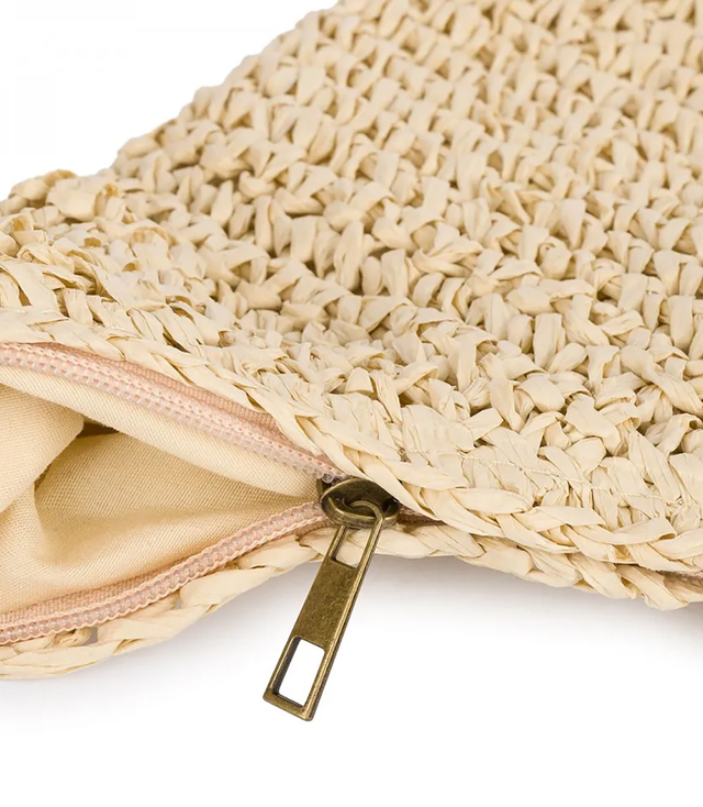 Půlkruhová boho kabelka s popruhem z ekokůže a zapínáním na zip