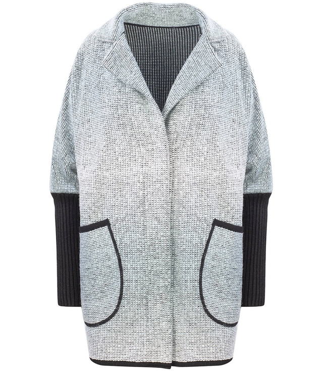 Teplý kabát bunda OMBRE svetr