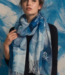 Dámská šála s květinovým vzorem 180x70