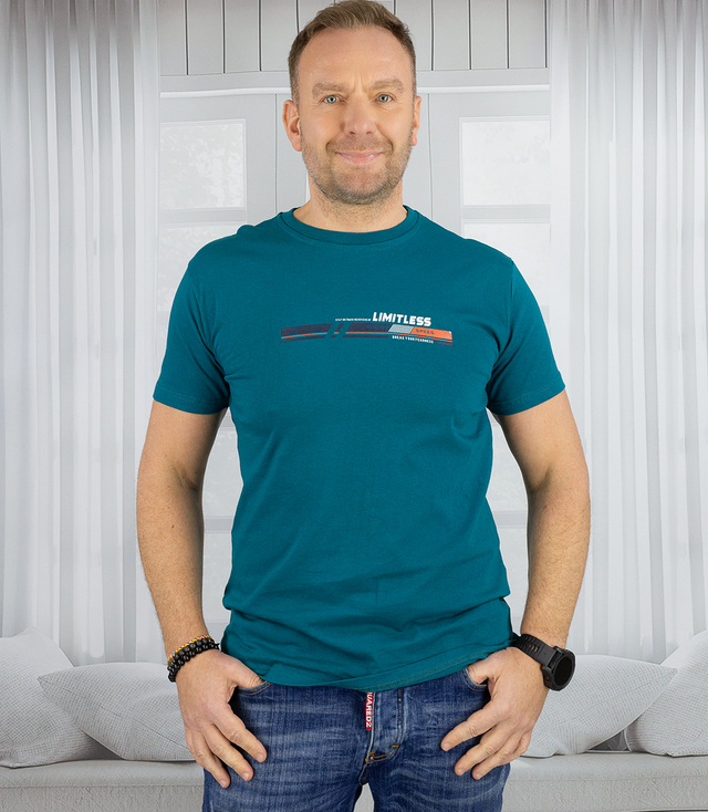 Pánské tričko s krátkým rukávem a sportovním potiskem