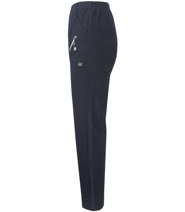 Pohodlné kalhoty s elastickým pasem zimní