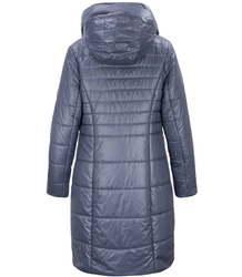 Dámský dlouhý elegantní prošívaný zateplený kabát AMELIA