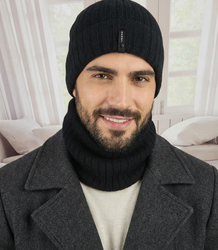 Pánský pletený zateplený komín - univerzální, zimní