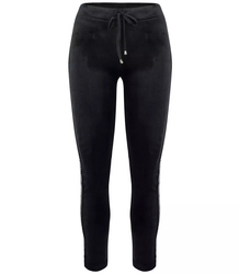 Velurové leopardí legíny tepláky