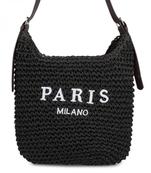 PARIS MILANO pletená kabelka s řemínkem z ekokůže