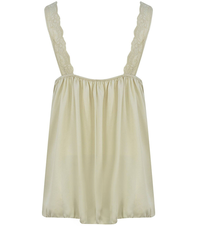 Saténový dlouhý top sexi krajkové pásky