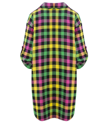 Dlouhá flanelová košile Flanelová kontrola