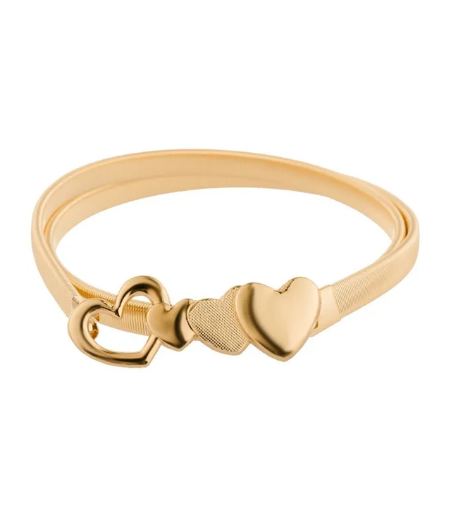 Dámský ozdobný pásek na šaty se srdíčky