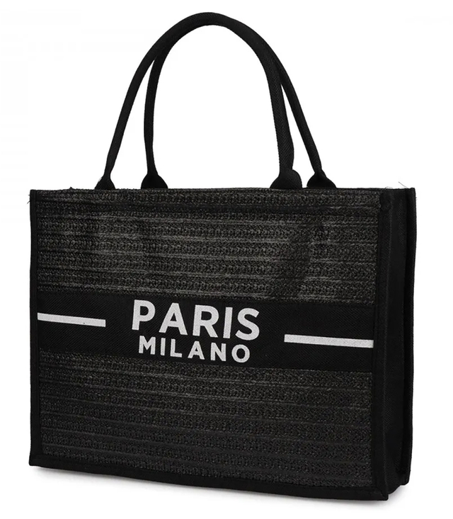 Nákupní taška PARIS MILANO pletená letní plážová taška velká ekologická taška