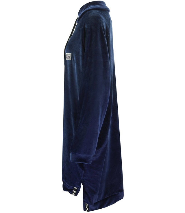 Šaty Velurová mikina s nápisem