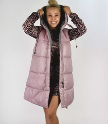 Dámská dlouhá oboustranná vesta