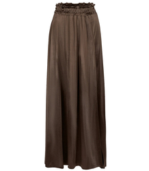 Dlouhá elegantní saténová sukně s rozparkem EWA