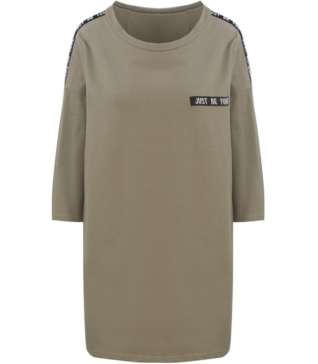 Rovné mikinové tunikové šaty PLUS SIZE