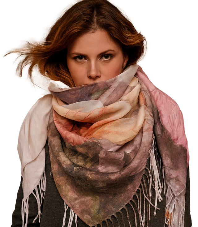 Dámský šátek s květinovým vzorem 100x100