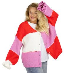 Krátký oversize svetr s knoflíky JULIETTE