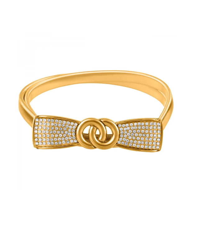 Dámský pásek s ozdobnou sponou k šatům