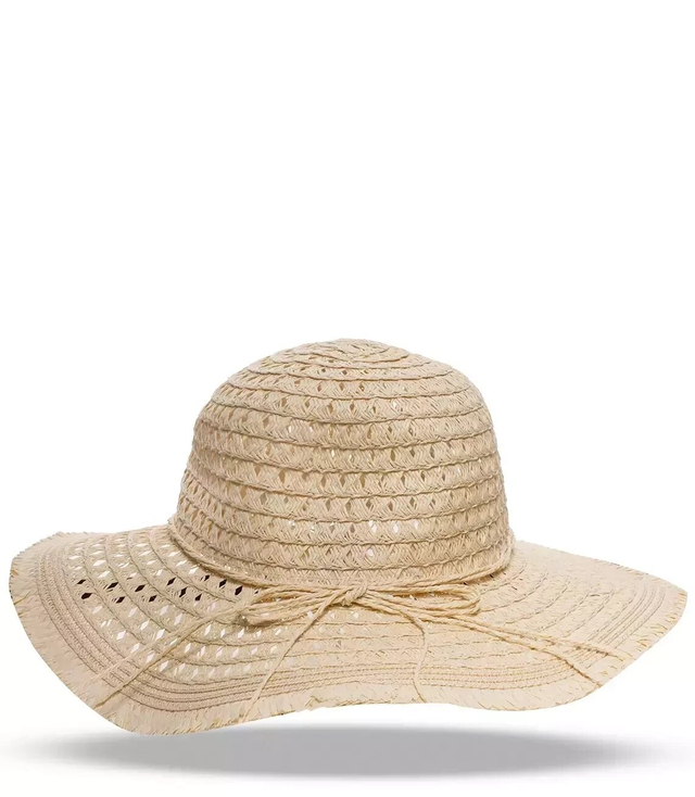 Dámský prolamovaný slaměný klobouk z rafie módní
