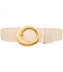 Pletený dámský opasek s velkou sponou