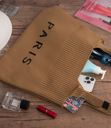 PARIS shopper bag velká látková taška přes rameno se zipem