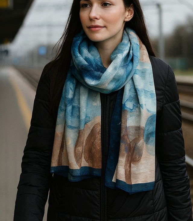 Dámský vzorovaný šátek 70x180