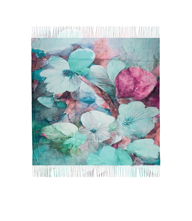 Dámský šátek s květinovým vzorem 100x100