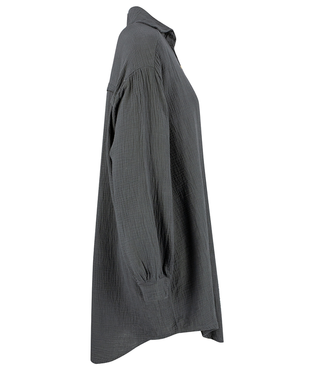 TRINA dlouhá, volná mušelínová košile