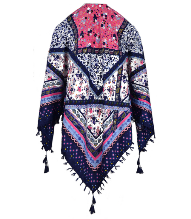 Krásné barevné vzory šátků ve stylu BOHO