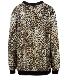 Teplá bunda bomber mikina semišová POP ART