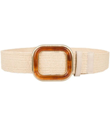 Pletený dámský opasek s velkou sponou