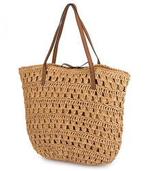 Ažurová boho taška na léto s podšívkou a zipem