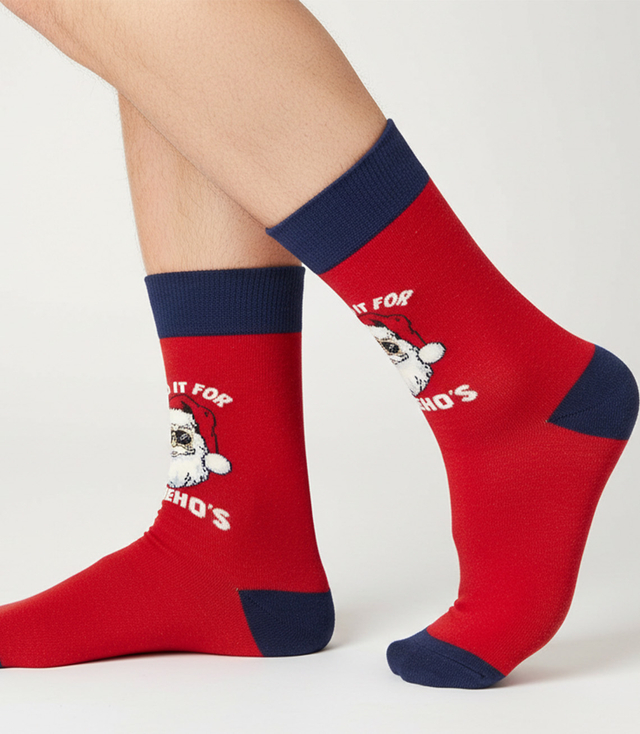 Pánské vánoční ponožky - zimní, teplé, vánoční vzory