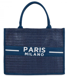 Nákupní taška PARIS MILANO pletená letní plážová taška velká ekologická taška