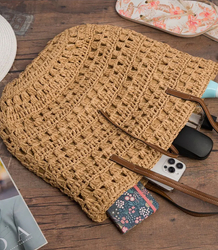 Ažurová boho taška na léto s podšívkou a zipem