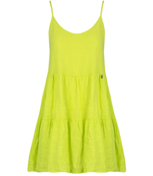 Letní plátěné šaty s otevřenými ramínky LANILA