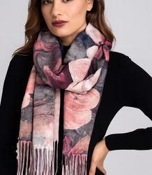 Dámský čtvercový šátek s třásněmi AGRAFKA