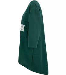 Nadměrná blůza blouson s dlouhou zadní kapsou