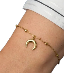 Elegantní zlatý dámský náramek z oceli