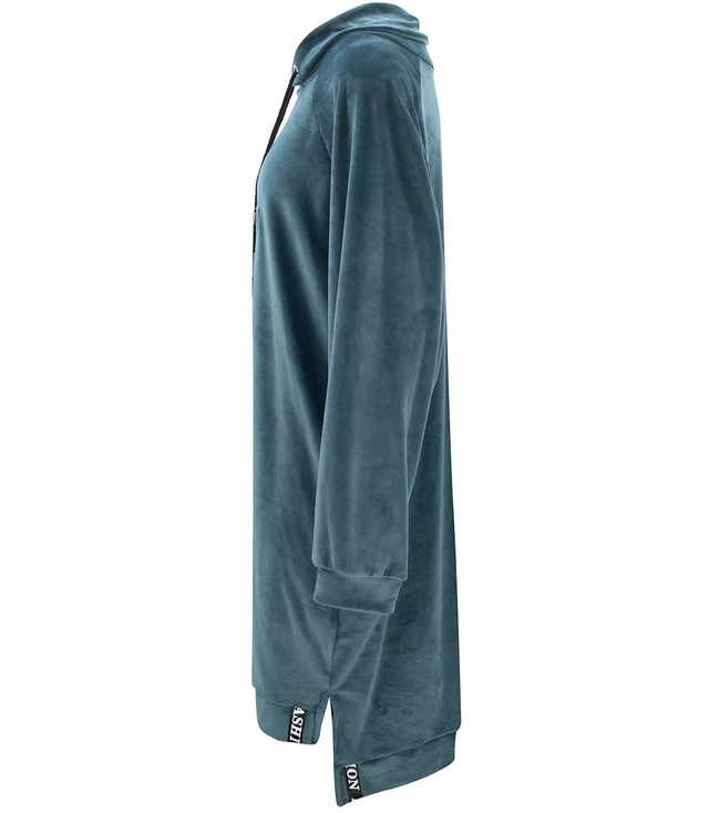 Šaty Velurová mikina s nápisem