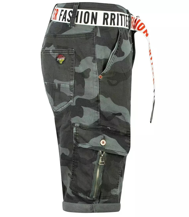 Pánské krátké bojové šortky moro stripe