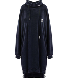 Šaty Velurová mikina s nápisem