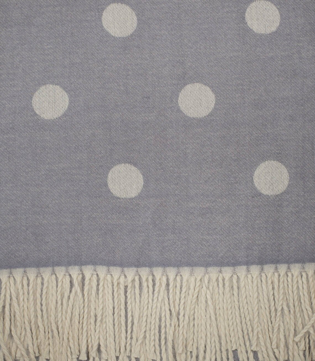 Tkaná šála šátek s puntíky 2 barvy