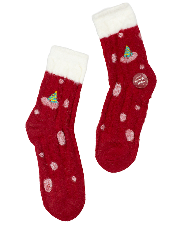 Dámské vánoční ponožky z alpaky - dlouhé, teplé