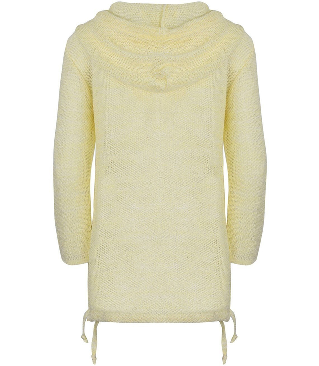 Ažurový svetr s kapucí