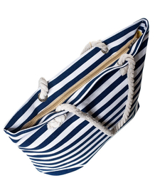 Velká plážová taška na plážový piknik shopper stripy