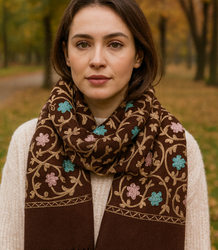 Dámská vzorovaná šála s třásněmi 
