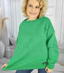 Hřejivý dámský oversize svetr s lodičkovým výstřihem MARLENA