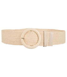 Pletený dámský opasek s velkou sponou