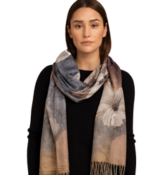 Šál střapec teplý květinový měkký hladký 180x70 cm