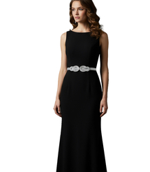 Dámský pásek se zlatým lvem a zirkony, nastavitelný a elastický