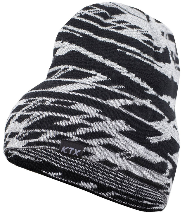 Univerzální podzimní zimní čepice BEANIE Teplý abstraktní vzor